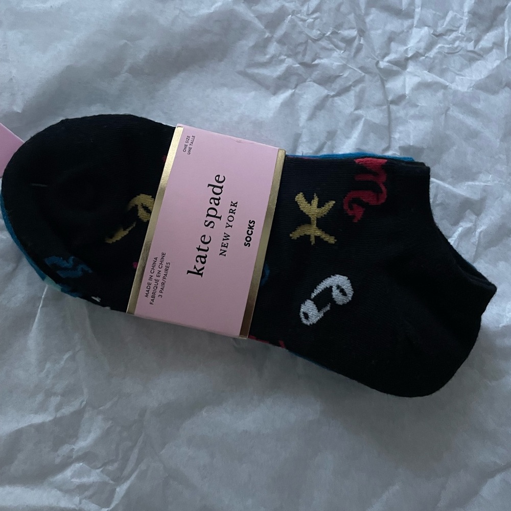 NWT KATE SPADE NEW YORK SOCKS (a pack of 3 pairs ) - Picture 1 of 3